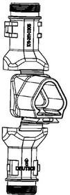 1011-261-0305, Automotive Connectors DT BACKSHELL 180 3way recpt, DT04-3P