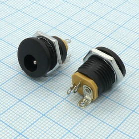 гнездо 5.5*2.1 на прибор пластик, гнездо питания на прибор