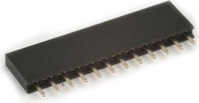 ZL262-12SG, Гнездо штыревой "мама" PIN 8 прямой 2,54мм THT 1x8