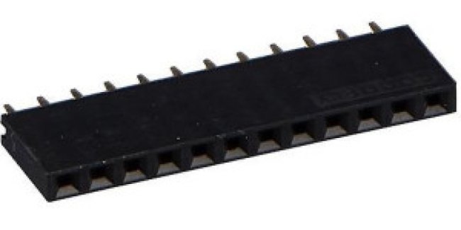 ZL262-12SG, Гнездо штыревой "мама" PIN 8 прямой 2,54мм THT 1x8