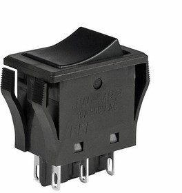 JWM22RAA, ROCKER; DPDT; Pos: 2; ON-ON; 10A/250VAC; 10A/30VDC; black; none; JW
