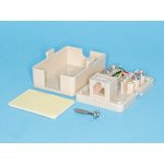 TJCM6P4C, Розетка телефонная, 1 порт RJ-11, бежевая