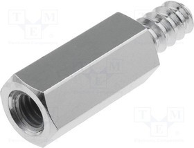 TFM-ST4.2X15/M4, Дистанцирующая стойка с резьбой, 15мм, Внутр.резьба: M4, латунь