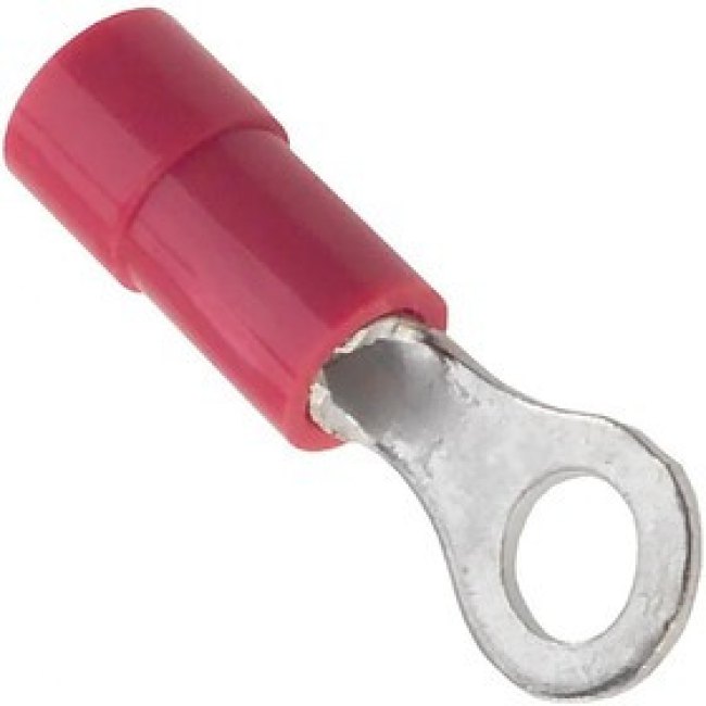 190700040, 19070 Insulated Crimp Ring Terminal, 5-6 (M3-3.5) Stud Size
