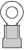 190700040, 19070 Insulated Crimp Ring Terminal, 5-6 (M3-3.5) Stud Size
