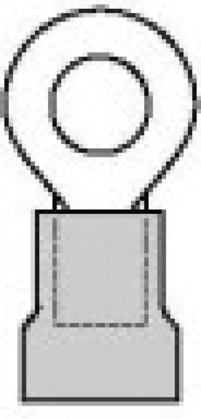190700040, 19070 Insulated Crimp Ring Terminal, 5-6 (M3-3.5) Stud Size