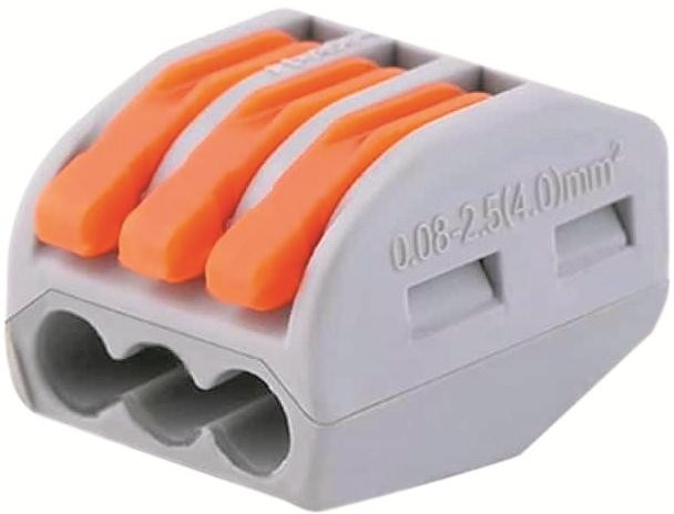 Клемма строительно-монтажная СМК 222-413 PCT-213 3-проводная с рычагом (блист.10шт) TOKOV ELECTRIC TKE-PCT-213/BL10