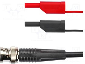 KO8358RG580550-SW, Измерительный провод, 2 вилки "банан" 2мм / вилка BNC, Дл: 0,5м KO8358RG580550-SW, Измерительный провод, 2 вилки "банан" 2мм / вилка BNC, Дл: 0,5м