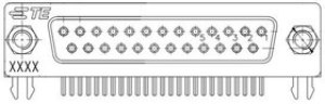 2311777-1, Conn D-Sub PIN 44 POS 1.14mm Solder RA Thru-Hole 44 Terminal 1 Port Tray