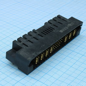 6450130-4, Соединитель плата-плата 24 контакта шаг 2.54мм угловой монтаж в отверстие лоток