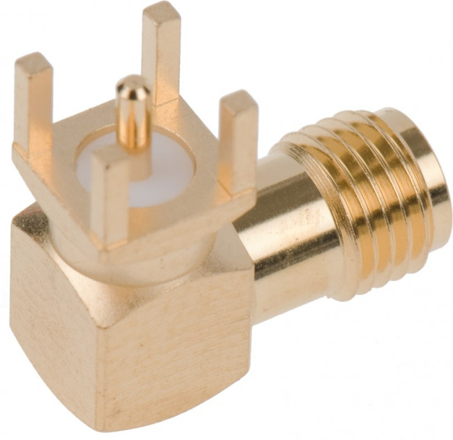 32K201-400L5, RF Connectors / Coaxial Connectors SMA Right Angle Jack PCB