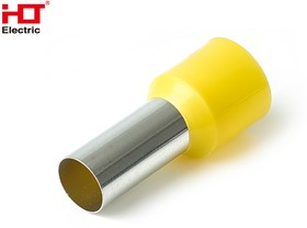 084-04-31, Наконечник-гильза Е25-16 25мм² с изолированным фланцем жёлтый (уп./100 шт) HLT