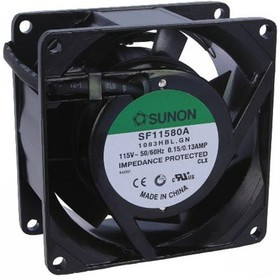 SF11580A1083HBL, Вентилятор осевой, 115В AC, 80x80x38мм, 52(±7%)куб.м/ч, 36,5дБА