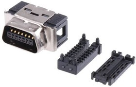 10114-6000EC, D-Sub Micro-D Connectors 14P PLUG SHIELDED IDC WIREMOUNT