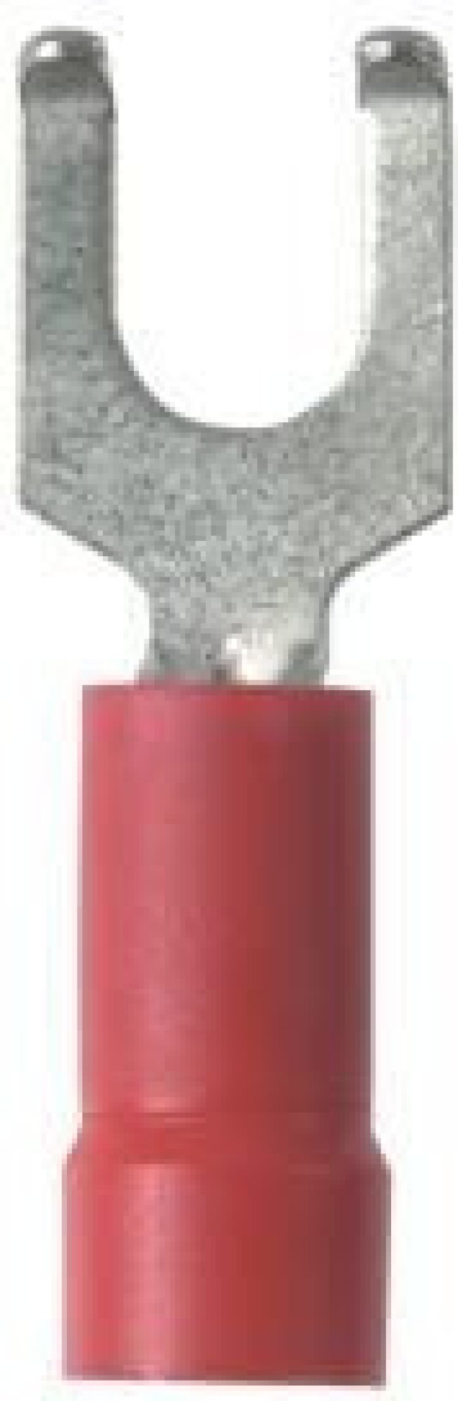 PV18-10F-CY, Fork Terminal 16-22AWG Copper Red 23.6mm Tin Bottle