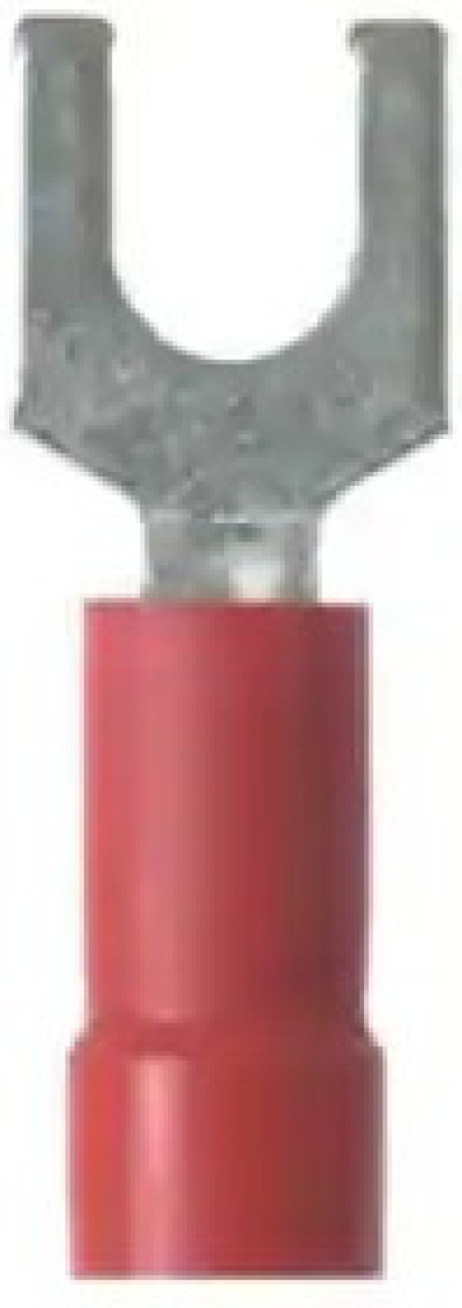 PV18-10F-CY, Fork Terminal 16-22AWG Copper Red 23.6mm Tin Bottle