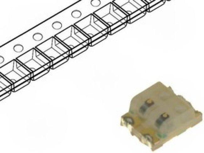 KPTB-1612SURKCGKC, LED; SMD; 0605; red/green; 1.6x1.25x0.65mm; 120°; 20mA