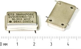 Управляемый напряжением (VCXO) кварцевый генератор 16.384МГц с перестройкой ПЧ:+/-100ppm, гк 16384 \