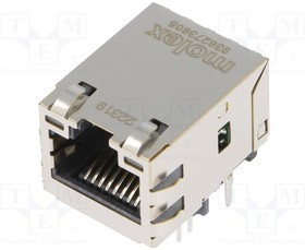 0936273608, Гнездо; RJ45; MXMag; PIN: 8; экранированный,с LED; позолота