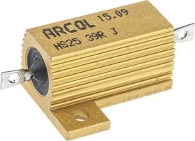 HS25 39R J, 39 25W Wire Wound Chassis Mount Resistor HS25 39R J ±5%
