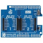 MIKROE-1581, Arduino UNO click shield, Плата расширения для подключения модулей mikroElektronika сер