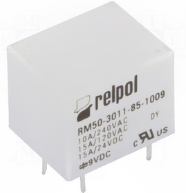 RM50-3011-85-1009, Реле: электромагнитное, SPDT, Uобмотки: 9ВDC, 10А, макс.277ВAC