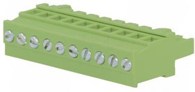 XY2500F-AV-5.0-10P, Разъемный клеммник, 5мм, Кол-во полюс: 10, угловой 90°, вилка