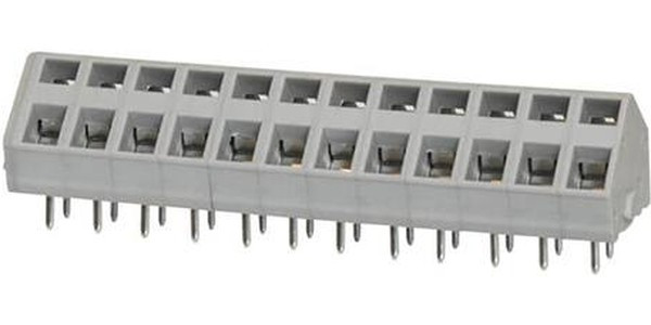 TBL007A-500-12GY, Fixed Terminal Blocks Terminal block, screwless, 5.00, 45, 12, Gray