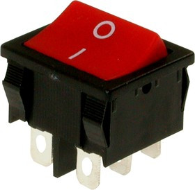 MRS-202A-C3 (красный), Переключатель ON-ON (6A 250VAC) DPDT 6P