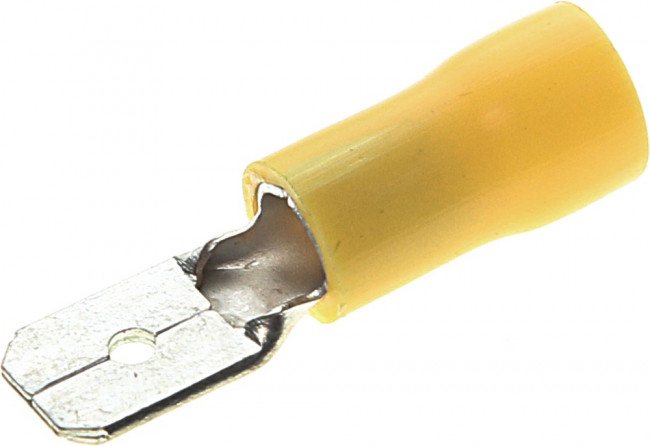 РПИ-П 6.0-(6.3), Разъем кабельный плоский изолированный  папа  с ПВХ манжетой