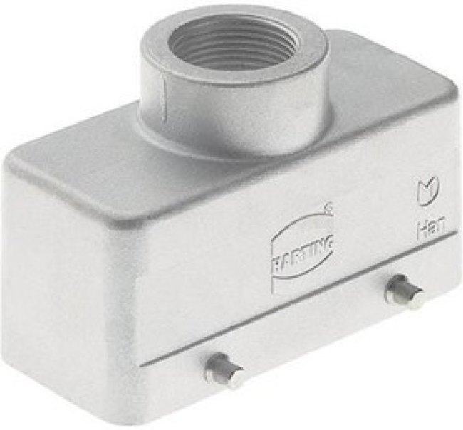 19628241422, Heavy Duty Power Connectors METAL HOOD HAN 24B 2 LVR LCKING