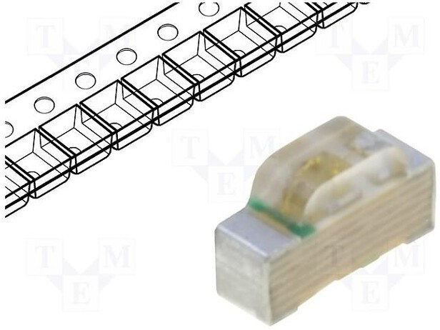KPJA-2107SYCK, LED; SMD; 0802; yellow; 50?150mcd; 2.1x1.3x0.7mm; 120°; 2?2.5V; 20mA
