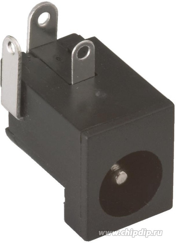 DJK-02A, Разъем питания штыревой 2,1мм, вилка на плату