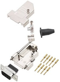 6355-0067-01, DE-9 Plug D-Sub Connector Kit, Steel