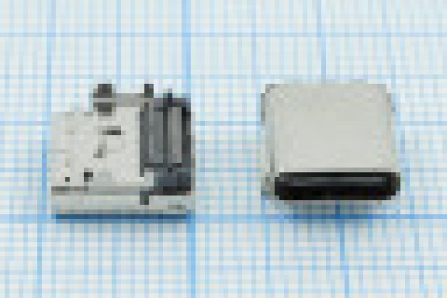 Гнездо USB 3.1, Тип C, Гнездо угловое, 12 прямых и 12 угловых контактов, на плату; Q-14585 гн USB \C 3,1\24P4C\плат\\\USB3.1 TYPE-C-24PF-02