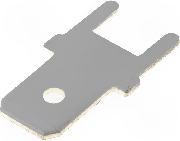 PC187, Наконечник: плоский, 4,8мм, 0,5мм, "папа", THT, латунь, луженые PC187, Наконечник: плоский, 4,8мм, 0,5мм, "папа", THT, латунь, луженые