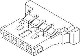 51146-0200, PanelMate Female Connector Housing, 1.25mm Pitch, 2 Way, 1 Row 51146-0200, PanelMate Female Connector Housing, 1.25mm Pitch, 2 Way, 1 Row