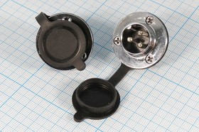 Штекер микрофонный MIC20\ 3P\пан/флан\М19\ зуглушка\XS20JK3P-M; Q-14515 штек мик MIC20\ 3P\пан/флан\М19\ зуглушка\XS20JK3P-M