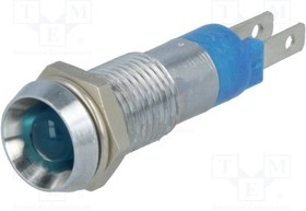 SMBD08414, Индикат.лампа LED, вогнутый, 24-28ВDC, Отв 8,2мм, IP67, металл