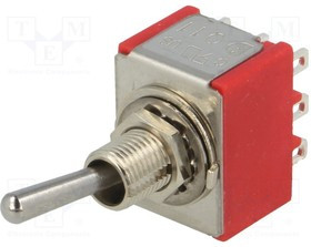 1M33T1B1M1QE, Переключатель тумблер 3 3P3T ON-OFF-ON, 2A/250ВAС, ICE1