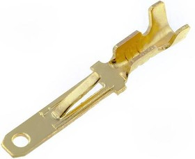 KON-A-28, Наконечник: плоский, 2,8мм, 0,5-1мм2, позолота, с защелкой, "папа"