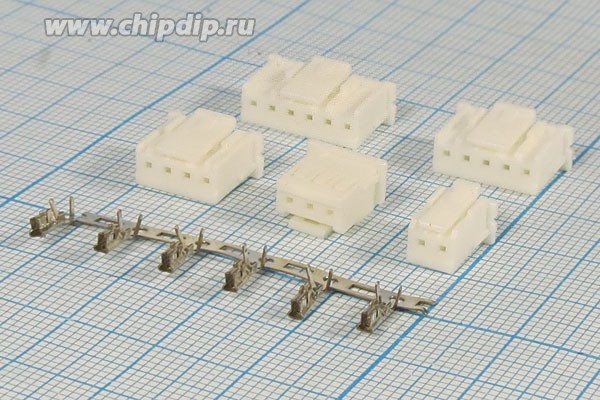 Разъем питания XA-1x 2 розетка , шаг P2.5, монтаж на кабель, XA-02