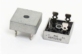 Диодный мост, напряжение 1000 В, ток 25А, корпус KBPC2510[BR2510], контакты 4P