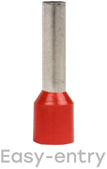 Наконечник штыревой втулочный изол. НШвИ 10.0-18 (уп.50шт) EKF nhvi-10.0-18