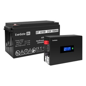 EX297423RUS, Комплект ИБП EX295993RUS + батарея 150Aч EX282990RUS 1шт (инвертор, синус, для котла, PF=1, настенный) ExeGate IdealSine SR-100 EX297423RUS, Комплект ИБП EX295993RUS + батарея 150Aч EX282990RUS 1шт (инвертор, синус, для котла, PF=1, настенный) ExeGate IdealSine SR-100