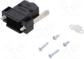 DTPP-09-P-J38-K, Корпус для разъемов D-Sub, D-Sub 9pin, D-Sub HD 15pin, прямой