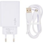 Блок питания (сетевой адаптер) VIXION H11m 1xUSB Quick Charger 3.0 с кабелем micro USB 1м (белый)