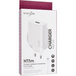 Блок питания (сетевой адаптер) VIXION H11m 1xUSB Quick Charger 3.0 с кабелем micro USB 1м (белый)