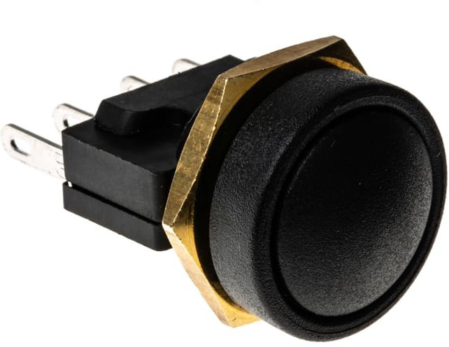 49-59121, 49-59 Series Push Button Switch, Momentary, Panel Mount, 16mm Cutout, SPDT, Clear LED, 250V ac, IP67