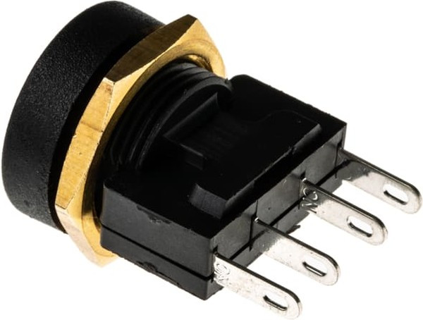 49-59121, 49-59 Series Push Button Switch, Momentary, Panel Mount, 16mm Cutout, SPDT, Clear LED, 250V ac, IP67